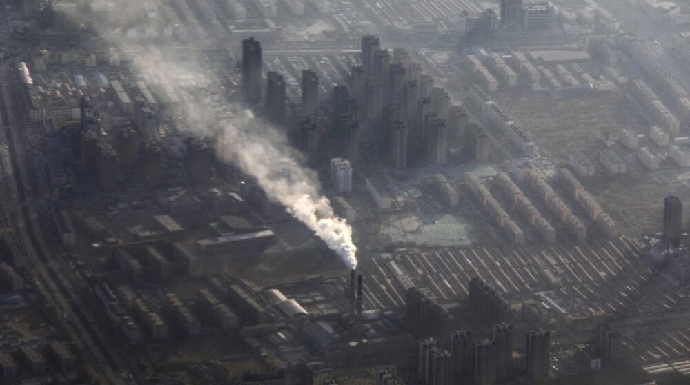   Smokestacks outside Beijing. China’s CO ₂  emissions have grown by +354% in the last 30 years.  